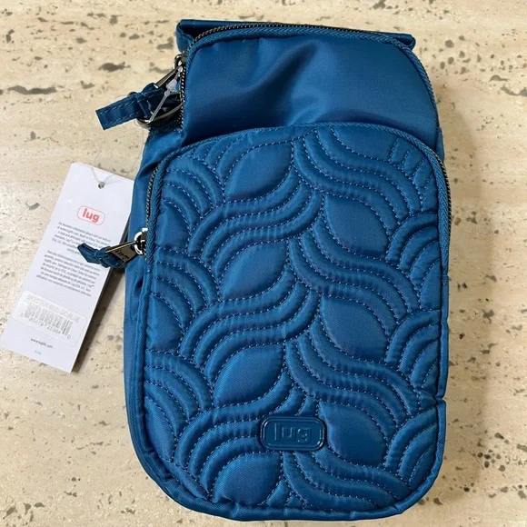 Lug Blue Quilted Crossbody Bag - Picture 1 of 6